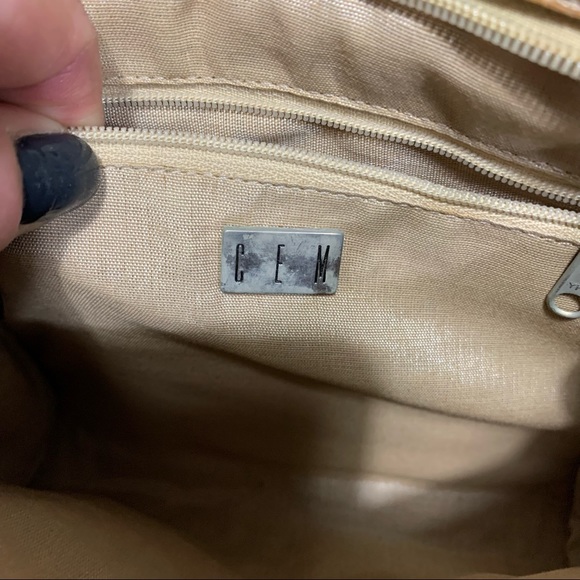 CEM Brazil Leather Crossbody Bag Metallic Tan - Picture 9 of 13